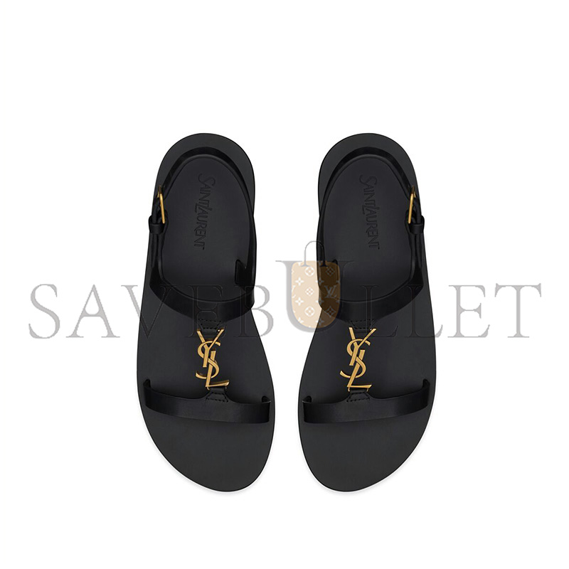 YSL CASSANDRA SANDALS IN SMOOTH LEATHER 818294DWEDD1000 YSL CASSANDRA SANDALS IN SMOOTH LEATHER 818294DWEDD1000